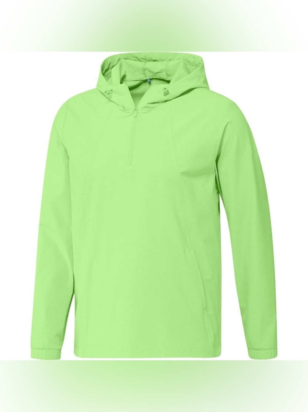 Adidas Men’s Club Anorak Quarter Zip Pullover in fluorescent neon lime green